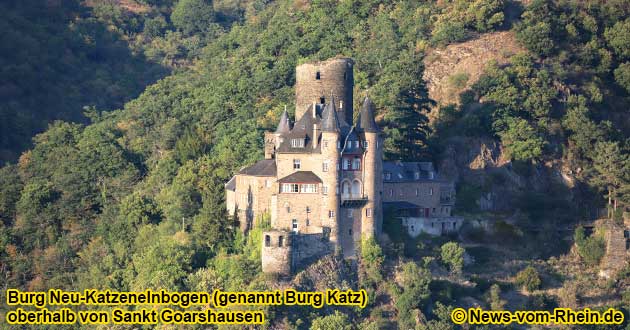 Blick auf die Burg Katz bei Sankt Goarshausen.